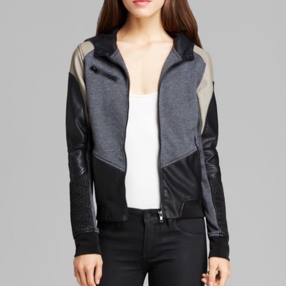 Blank NYC Jackets & Blazers - NWT $160 BLANK NYC Color Block Faux Leather Jacket in size XS!